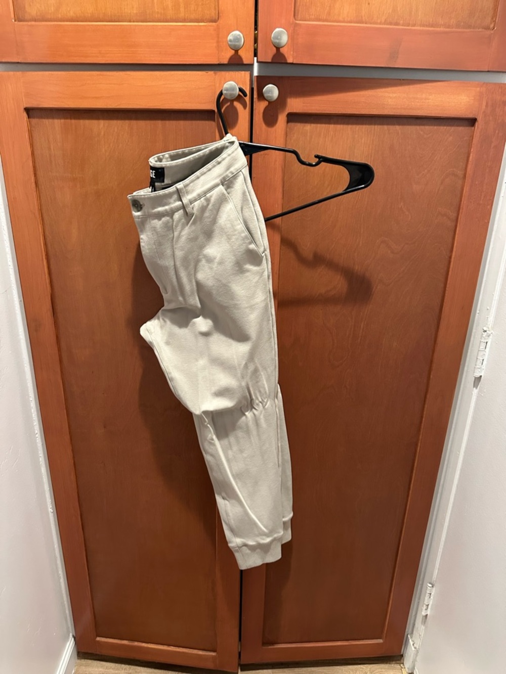 PAIGE Men's Beige Jogger Pants